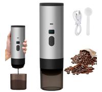 Kouamor 3 in 1 Multi Capsule Coffee Maker, Portable Coffee Maker, Capsule Espresso and Ground Coffee, Electric Espresso Machine, 15 Bar, for Office Travel Camping Home (Grey)