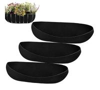 Kouamor 3 Pack Felt Trough Planter Liners, 24/30/36″ Felt Window Box Liners, Wall Basket Liner, Wall Mounted Trough Liners, Non-Woven Liner for Planters Flower Garden Fence Window Outdoor (36 IN)