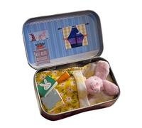 Kouamor 4 Colors Bunnies in Tin Box, Bunny Stuffing Doll Toy, Easter Pocket Hug Bunny Plush Toys, Cute Bunny Easter Gift Ornaments Gift for Kids Friend (A.)