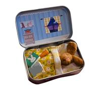 Kouamor 4 Colors Bunnies in Tin Box, Bunny Stuffing Doll Toy, Easter Pocket Hug Bunny Plush Toys, Cute Bunny Easter Gift Ornaments Gift for Kids Friend (B)