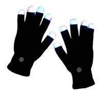 Kouamor Gloves with Lights on Fingers, Gloving Gloves LED, Light up Gloves, Colorful Light Show Finger Gloves for Gloving, for Kids 12+ Adults Night Festivals Party Show