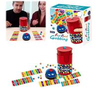 Kouamor Match Color Bingo Game Set, Brain Colour Reaction Game, with 90 Abs Beads, 1 Bead Jar, 5 Cards, Exercise Color Cognition & Reaction Speed & Hand-Eye Coordination, Suit for Kids 3+ & Family