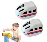Kouamor Multi-Pack Replacement Magnetic Electric Train Cars for Clickrail, Rechargeable 3D Infinity Track Train Head, Tracks & Cable Not Included (white*2)