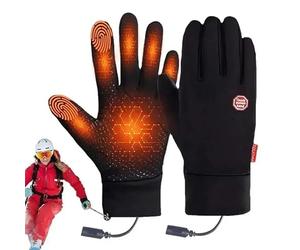 Kouamor Rechargeable Heated Gloves, Heated Gloves for Men Women, Rechargeable Hand Warmers, Selectric Hand Warmer, Heated Gloves for Winter Outdoor Camping Cycling Skiing Hiking Working (L)