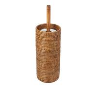 KOUBOO 3 Rolls La Jolla Hand Woven Rattan Toilet Roll Stand, Honey Brown