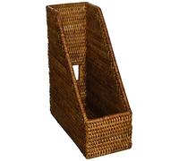 KOUBOO La Jolla Rattan Magazine File, Honey-Brown, Wicker, 26.67 x 11.43 x 30.48 cm
