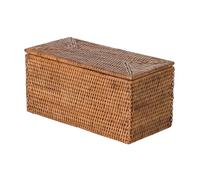 KOUBOO La Jolla Rectangular Rattan Box, Honey-Brown Toilet Roll Storage Basket