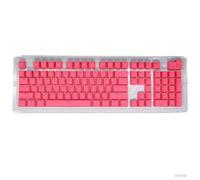 koucyingee 104-Key PBT Colored Keycaps, Wear-Resistant Double-Shot Injection Molded, Closed-Character Translucent Mechanical Keyboard Keycaps (Pink)