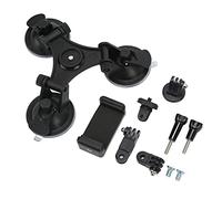 KOUDBNSMU Tripod Suction Cup Holder, Car Triple Suction Cup Mount with Strong Adsorption, Adjustable Angle for Action Cameras and Mobile Phones, ABS Material for Smooth on Windows H