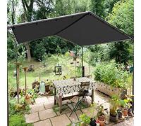 KOUDU Sun Shade Sail Square 0.9x5.5m 98% Uv Block Shade Sails Canopy for Garden Patio Canopy with Free Ropes Triangle Rectangle Square, Dark Gray