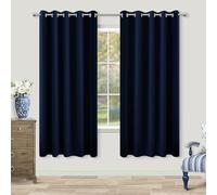 KOUFALL 72x63 Inches Long Navy Blue Blackout Curtains for Bedroom