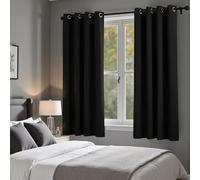 KOUFALL Black Out Curtains 63 Inch Long, 52x63 Length Grommet Blackout Room Darkening Thermal Insulated Curtains for Living Room Bedroom, 2 Panel Set
