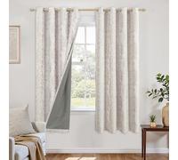 KOUFALL Blackout Curtains 63 Inch Length,Textured Decorative Curtains for Living Room 2 Panels Set
