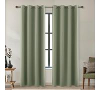 KOUFALL Dark Sage Green Blackout Curtains for Bedroom 84 Inch Length 2 Panels Set,Thermal Insulated Black Out Drapery Grommet Room Darkening Window Curtain Drapes for Living Room,52x84 Inches Long