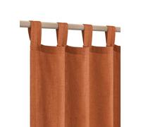 KOUFALL Fall Curtains for Living Room 84 Inches Long,Farmhouse Boho Tab Top Linen Sheer Burnt Orange Curtains 2 Panels for Bedroom Autumn Decor