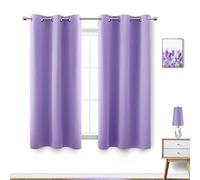 KOUFALL Lavender Purple Curtains for Bathroom Small Window 2 Panels Short Blackout Dark Curtains for Bedroom Kids Girls Room Orchid Amethyst Periwinkle, 34x45