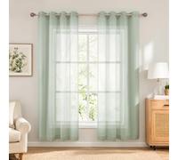 KOUFALL Sage Green Curtains 72 Inch Length for Bedroom 2 Panels Set Sheer Dining Room Curtains,72 Inches Long