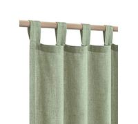 KOUFALL Sage Green Sheer Curtains 84 Inches Long Linen Boho Canopy Bed Curtains 84 Inch Length 2 Panels Set for Bedroom,Light Green
