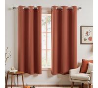 KOUFALL Short Curtains for Small Classroom, Bathroom or Children's Room Windows, Blackout, Thermal, with Rings, 106 x 137 cm