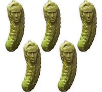 Koufeil Picolas Cage Christmas Ornament, Funny Nicolas Cage Pickle Christmas Tree Ornament, Xmas Green Pickle Hanging Ornament for Christmas Decor Party Favor, Gag Gift (New,5Pcs)