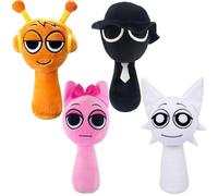 Kouipoie S-prunki Plush Toy,9.8" Soft & Squishy Stuffed Animal Inspired By Game,Cute Collectible Plush For Kids & Fans,Ideal Stocking Stuffers For Boys,Girls, Ages 4-10+ (4PCS-B)