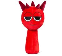 Kouipoie Sprunki Plush Toy,9.8" Soft & Squishy Stuffed Animal Inspired By Game,Cute Collectible Plush For Kids & Fans,Ideal Stocking Stuffers For Boys,Girls, Ages 4-10+ (Red C)