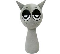 Kouipoie Sprunki Plush Toy,9.8" Soft & Squishy Stuffed Animal Inspired By Game,Cute Collectible Plush For Kids & Fans,Ideal Stocking Stuffers For Boys,Girls, Ages 4-10+ (Grey)