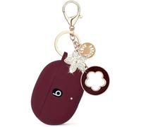 KOUJAON Case Compatible with Beats Studio Buds (2021) / Beats Studio Buds + (2023) Silicone Protective Case for Beats Wireless Earbuds with Keychain (Burgundy)
