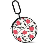 Koujaon Portable Hard Shell Earbuds Case for Apple EarPods Headphones USB-C Wired Ear BudsAirpods 4 Airpods Pro 2 Beats Bose Galaxy Buds (Red Rose)