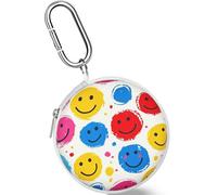 Koujaon Portable Hard Shell Earbuds Case for Apple EarPods Headphones USB-C Wired Ear BudsAirpods 4 Airpods Pro 2 Beats Bose Galaxy Buds (Smiling Face)