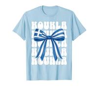 Koukla Greek Coquette Bow Greek Flag Cute Greek Girl Koukla T-Shirt