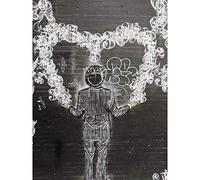 Koumu New York Graffiti Magic Love Grey Wall Mural Photo Large Wall Art Print Canvas Premium Mural