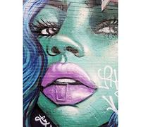 Koumu New York Graffiti Wandbild Frau Lippen Wand Foto Groß Wand Kunst Druck Leinwand Premium Wandbild