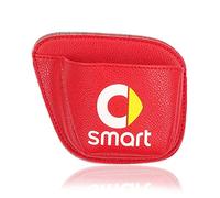 KOUNNENA Side Pocket Organizer for Smart 453 451 Fortwo Forfour, Leather Car Storage Bag, Auto Seat Pockets for Wallet, Cellphones, Keys, Cards, Coins, Red
