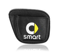 KOUNNENA Car Side Pocket Organizer, Car Side Storage Bag for Smart 453 451 Fortwo Forfour, Leather Car Organizer, Auto Seat Pockets for Wallet, Cellphones, Keys, Cards, Coins,Blac-k