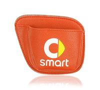 KOUNNENA Side Pocket Organizer for Smart 453 451 Fortwo Forfour, Leather Car Storage Bag, Auto Seat Pockets for Wallet, Cellphones, Keys, Cards, Coins, Orange