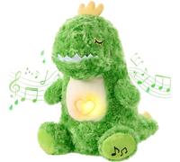 Kouoybt Baby Sound Machine Baby Soothe Snuggle Plush Toy with Sensory Details Music Lights & Rhythmic Breathing Motion Portable Plush Stuffed Animal (Green, One Size)