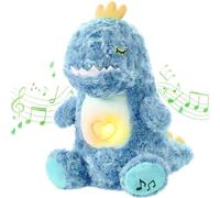 Kouoybt Baby Sound Machine Baby Soothe Snuggle Plush Toy with Sensory Details Music Lights & Rhythmic Breathing Motion Portable Plush Stuffed Animal (Blue, One Size)