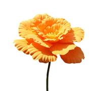 Kouoybt Giant Flowers for Decoration Artificial Peony Flower with Stem Large Fake Flower for Background Wedding Stage Decor (Orange, 50cm)