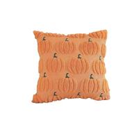 Kouoybt Halloween Pillow Covers, Pumpkin Spooky Ghost Cushion Covers, Soft 3D Sewing Throw Pillow Cases for Sofa Bed Couch Halloween Decorations (Orange, 45cm*45cm)