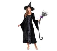 Kouoybt Halloween Witch Broom with Ribbon Witch Broomstick Wizard Flying Broom Kids Cosplay Broom Props Costume Accessories for Halloween Party Decoration (Black A, 130cm*25cm)