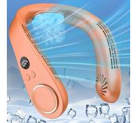 Kouric Air Conditioner Unit Portable Neck Fan Rechargeable,5500mAh Battery Operated Fan,Flexible Around Ac Fan Leafless Hanging Neck Fan with 360° Cooling Airflow,Holiday Gifts for Ladies Male Adults