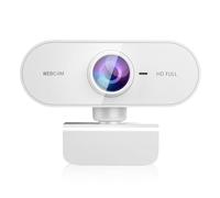Kouric Webcam for PC Laptop MAC with Microphone,HD Streaming Camera,USB C Plug and Play Face Web Cam for Desktop Computer,Youtubers,Video Calling,Windows,Microsoft with Rotatable Clip White