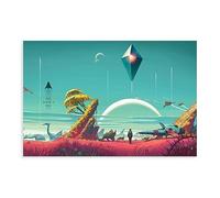 KOURT No Man's Sky Game Canvas Poster Wall Art Decor Print Picture Paintings for Living Room Bedroom Decoration Unframe: 12x18inch(30x45cm)