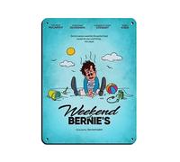 KOURT Weekend at Bernies Movie Poster Retro Poster Metal Tin Sign Chic Art Retro Iron Painting Bar People Cave Cafe Family Garage Poster Wall Decoration 12x16inch(30x40cm)