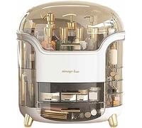 Kousee Make Up Storage Organizer Box Skincare Display Case Dust Water Proof, Vanity Organiser with Drawers for Cosmetics, Lipsticks, Perfume-Ideal for Bathroom Countertop, Bedroom Dresser