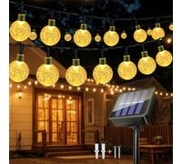 Kousee Solar Fairy Lights Outdoor, 12M/39Ft 100LED Garden Lights Solar Powered Waterproof, 8 Modes Globe String Lights for Garden, Patio, Lawn, Yard, Wedding (Warm White)