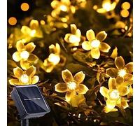 Kousee Solar String Lights Garden, 12M/ 39Ft 100LED Blossom Fairy Lights Outdoor IP65 Waterproof Solar Garden Flower String Light, 8 Modes Flower Lights for Patio Tree Yard Lawn Christmas Party