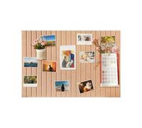 Koushine Large Felt Bulletin Board 0.35in Thicker, Cork Board with Safe Removable Nano Self-Adhesive Tabs, Wall Felt Board for Bedrooms, Living Rooms, Offices, Flower Shops (Dark Camel, 80x60 cm)
