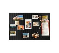 Koushine Large Felt Bulletin Board 0.35in Thicker, Cork Board with Safe Removable Nano Self-Adhesive Tabs, Wall Felt Board for Bedrooms, Living Rooms, Offices, Flower Shops (Black, 80x60 cm)